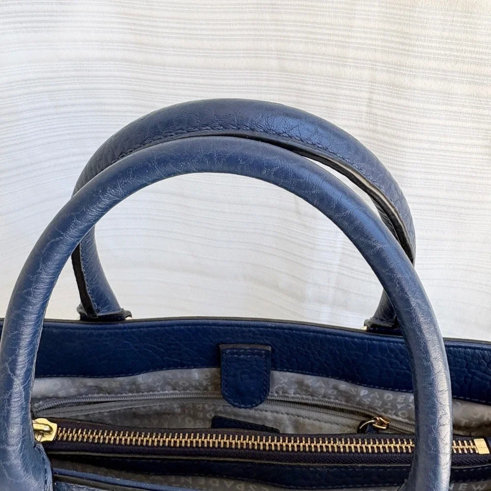 Kate Spade Satchel Perforated Pebbled‎ Leather Crossbody Bag Womens Medium Blue
